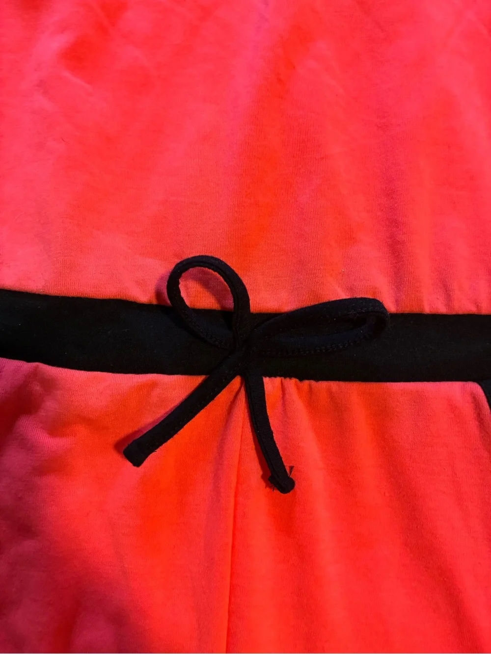 Girls' Coral Tank Romper with Black Trim - LOVE Graphic